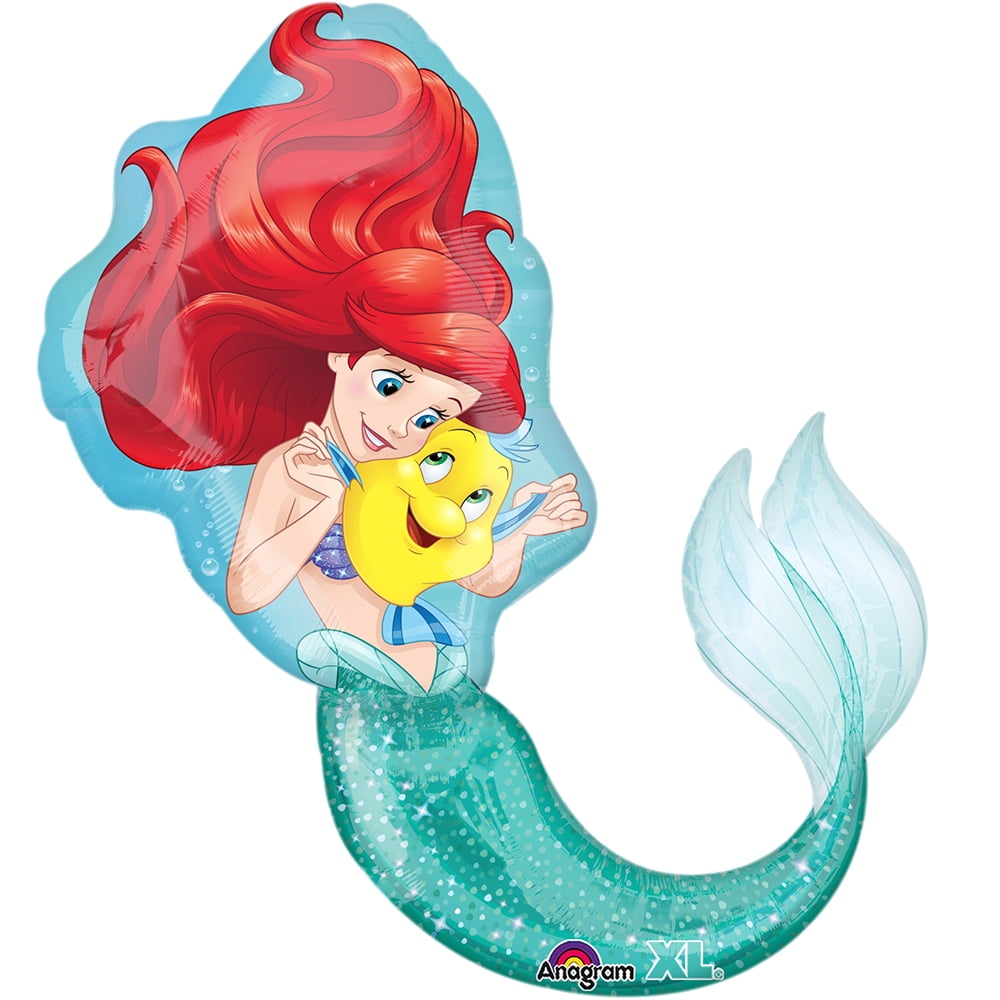 Little Mermaid Shaped Balloon, 17"