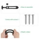 thumbnail image 2 of Uxcell 1-Pack T-Handle Rubber Flexible Draw Latches 7.9" Flexible T-Handle Hasp Rubber for Toolbox, Black, 2 of 6
