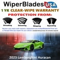 thumbnail image 2 of 2023 Lamborghini Huracan Beam Wiper Blades Wipers w/1yr Warranty (Set of 2) (WiperBladesUSA), 2 of 5