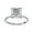 White Gold, variant on Hidden Halo Solitaire Engagement Rings for Women, Center 7.5mm Princess Cut Lab Created Moissanite Wedding Ring in 10K Solid Yellow Gold Size-4