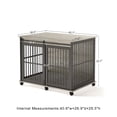 thumbnail image 5 of Vivifying Furniture dog crate sliding iron door dog crate with mat. (Grey,43.7''W x 30''D x 33.7''H), 5 of 9