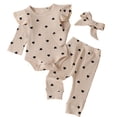 thumbnail image 1 of Conjunto de 3 piezas para bebé niña Fullfamous con enterizo y corazón 0-3 meses, 1 of 6