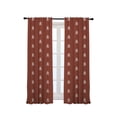 thumbnail image 3 of 3S Brother's Home Décor Curtains BOHO Design Set of 2 Panels Velvet Look Hanging Back Tap and Rod Pocket Décor Nursery Room Bedroom Kitchen Window - Made in Turkey 31Brown (52"Wx95"L), 3 of 6