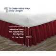 thumbnail image 5 of SGI Bedding 21 Inch Ruffled Bed Skirt | Microfiber Bed Skirt | Fade Resistant, Wrinkle Free, Anti-static, Decorative, Extra Storage Space, Clutter-Free |Olympic Queen, Burgundy, 5 of 8