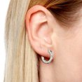 thumbnail image 5 of aaXia 14K White Gold 1/10ct. TDW Diamond Hoop Earring, 5 of 6