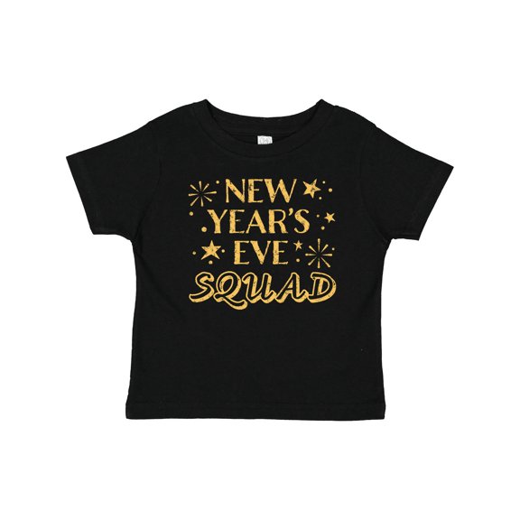 Inktastic New Year's Eve Squad with Stars in Gold Boys or Girls Baby T-Shirt
