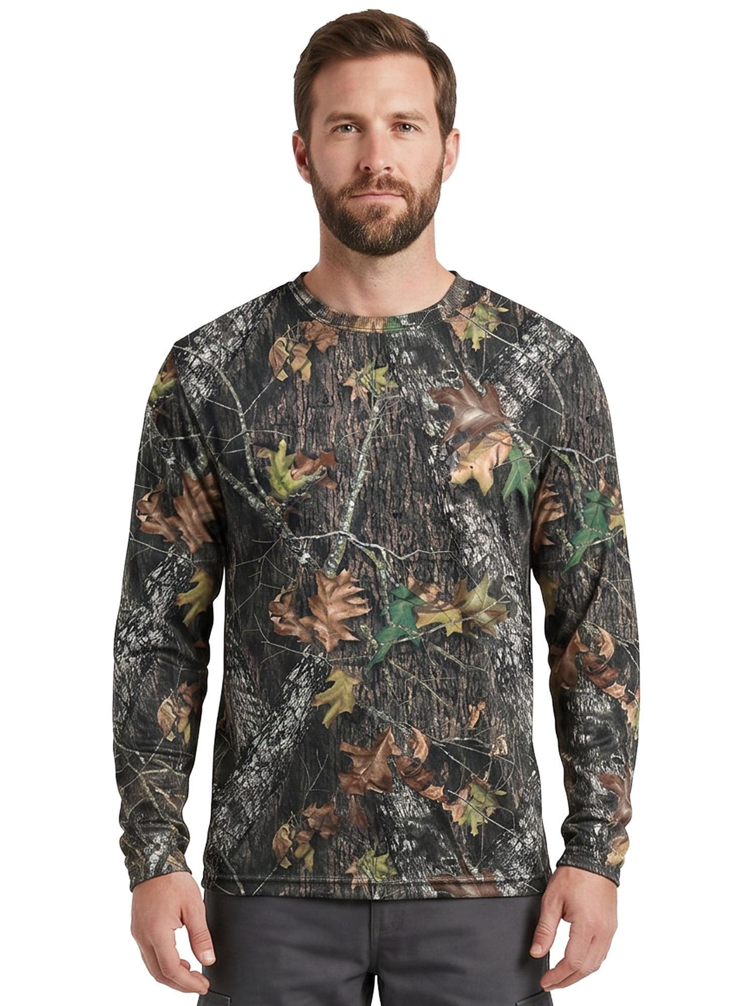Mossy Oak Men's Long Sleeve Scent Control Hunting Camouflage T-Shirt, New Breakup, S