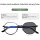 thumbnail image 1 of Gafas poligonales que cambian de Color, informales, de aspecto liso, con espejo plano, antiluz azul, para estudiantes, 1 of 5