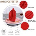 thumbnail image 2 of Party Supplies Washable Table Linen Wedding Table Cloth Dinner Napkins Cloth Napkins Solid Red WINE RED, 2 of 8