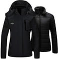 thumbnail image 1 of Women's 3 in 1 Ski Jacket Waterproof Rainwear with Removable Puffer Inner, 1 of 7