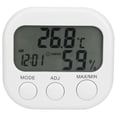 thumbnail image 1 of ThermoHygrometer Higrómetro digital portátil Termómetro interior para el hogar Despertador, 1 of 14
