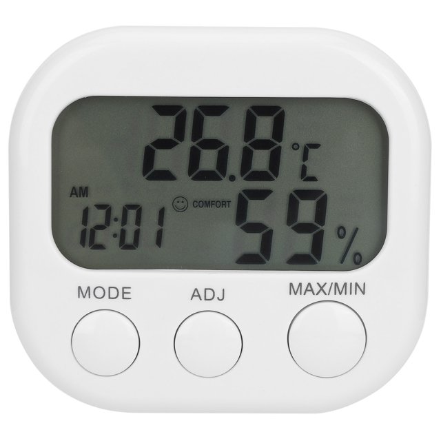 ThermoHygrometer Higrómetro digital portátil Termómetro interior para el hogar Despertador