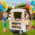 thumbnail image 4 of Costway Kids Snacks & Sweets Food Cart Kids Toy Cart Play Set with 30 PCS Accessories Gray, 4 of 8