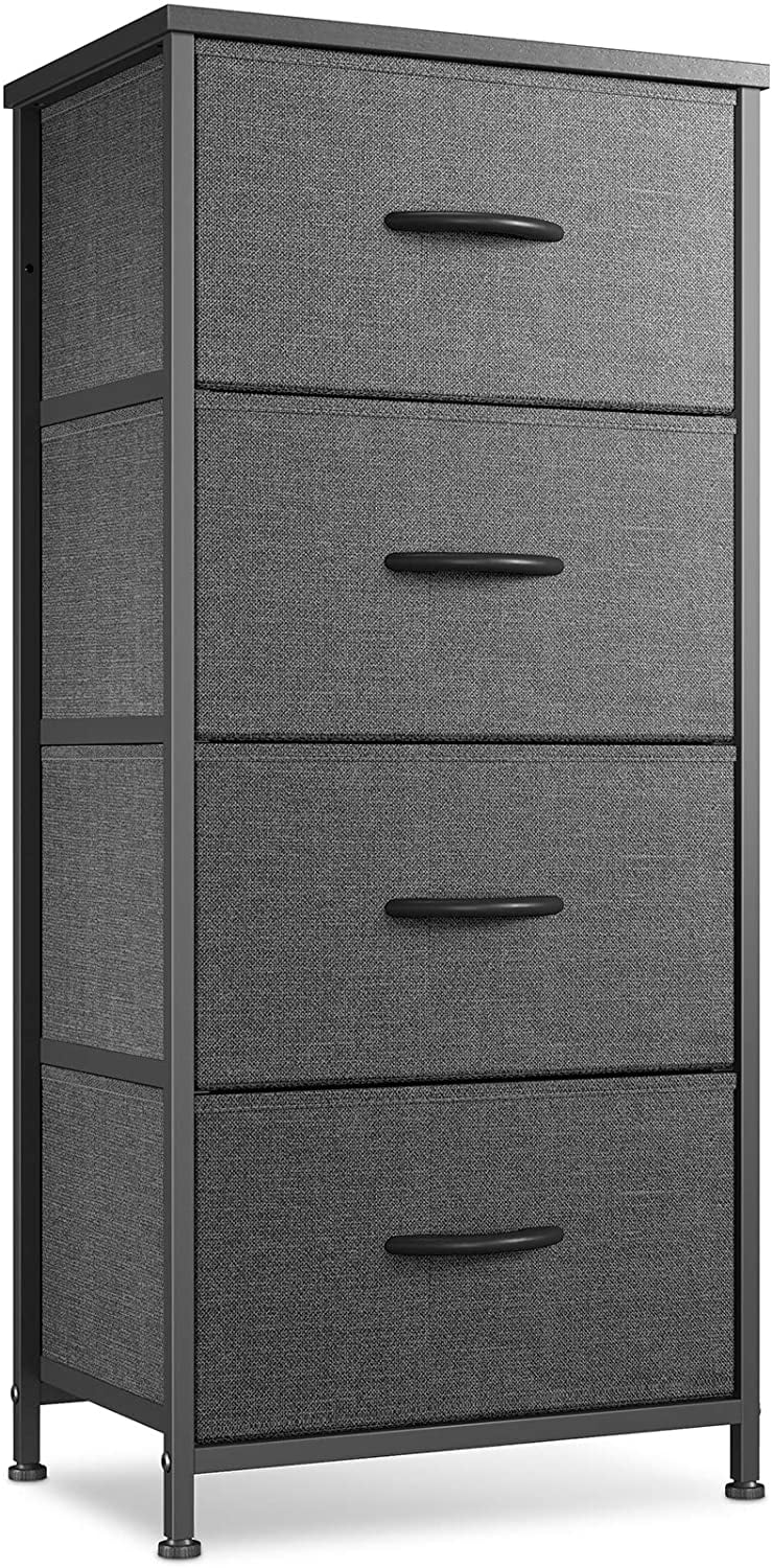 CubiCubi 4Drawer Fabric Small Storage Dresser for Bedroom, Chest of