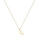 thumbnail image 1 of Collar con iniciales de Tewiky, chapado en oro de 14 quilates/plata de ley 925, 1 of 9