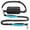 Black and Blue, variant on YeewayVeh Hands Free Dog Leash with Adjustable Waist Belt & Zipper Pouch, Shock Absorbing Bungee & Dual Handle for Running, Walking