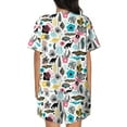 thumbnail image 3 of Kdxio Dinosaur Print Pajamas Sets for Women Short-Sleeved Pjs with Lounge Shorts Two Piece Sleepwear S-4XL, 3 of 9