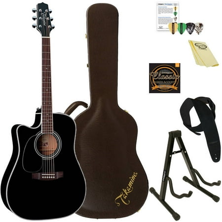 Takamine EF341SC LH Left-Handed Solid Cedar Acoustic-Electric Guitar with Hard Case and ChromaCast
