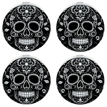 

Night Light Night Lights Plug into Wall Dusk to Dawn Sensor White Led Night Light 4 Pack Nightlight for Bedroom Bathroom Hallway Kitchen Black White Skull