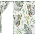 thumbnail image 3 of Coolnut Koala Painting Sheer Gauze Door Curtain Window Curtain Drapes for Living Room Kids Bedroom Window Treatment Decor W55 x L84 In 2 Panels, 3 of 4