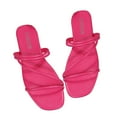 thumbnail image 2 of Womens Sandals Summer Clearance,Support Comfortable Walking Sandals Women's Fashion Gentle Versatile Flat Sole One Shoe And Two Flat Sandals, 2 of 5