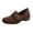 Brown, variant on Viluyesy Womens Loafers Slip On Buckle Round Toe Comfortable Lightweight Flat Casual Walking Work Dress Shoes Brown Size 7.5
