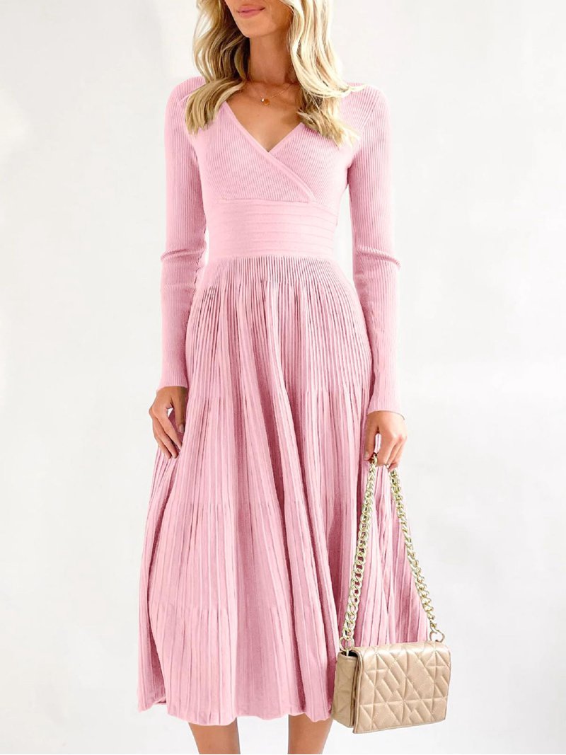 ae v neck knit midi dress AE V-Neck Knit Midi Dress
