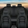 thumbnail image 3 of Leather Seat Covers Fit for Toyota 99% Models,Premium(With Pillows) Car Seat Covers Full Set,Waterproof Car Seat Cushions with Airbag(Solid Black), 3 of 7