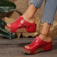 thumbnail image 4 of SACFOF Womens Wedge Sandals With Strap for Dressy Ladies Sandals Casual 2.56 Inch Wedge, 4 of 6