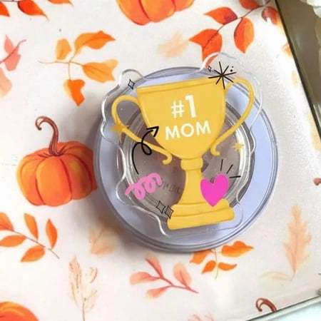 Best Mom Ever Phone Stand Number 1 Mom Gold Trophy Phone Grip Mother's Day Gift Idea Cute Mom Life Accessory World's Greatest Mom Gift Acrylic Die Cut Phone Topper Birthday Present for Her