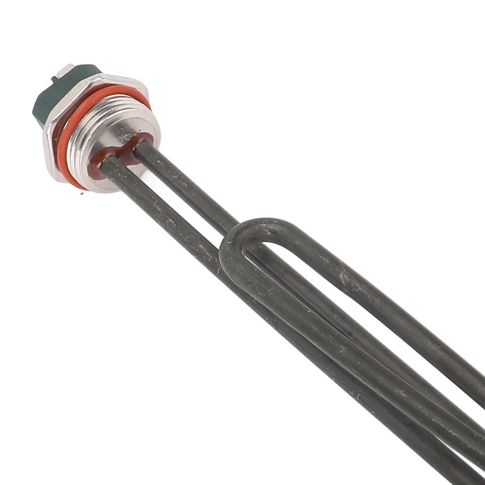 BIMZUC 120W Electric Heating Tube 1-1/4 Inch Threaded Replacement Element for Hot Water Tank and Steam Machine Universal Folding Thermostat Tube 9.4 in / 24 cm
