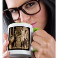 thumbnail image 2 of 3drose, Our Gang 1920s Sepia, 11oz Two-tone Green Mug, 2 of 6