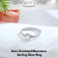 thumbnail image 2 of Luna Moonstone Ring for Women by Ginger Lyne Sterling Silver CZ Ginger Lyne Collection, 2 of 6