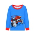 thumbnail image 4 of WIBACKER 1-12Years Kids Boys Pajamas Set Toddler Boy Long Sleeve Tops and Pants 2 Piece Pjs Sleepwear Off-road Vehicle Jammies, 4 of 12