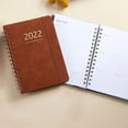 thumbnail image 3 of Cuaderno mensual A5 Papel grueso Notas para Superficie impermeable Cubierta de material cuero DIY Notas de horario en inglés Agenda de notas marrón perfecl Programar cuaderno, 3 of 8