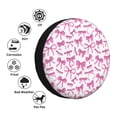 thumbnail image 4 of Fotbe Pink bows Pattern Spare Tire Cover Thickening Universal Fit for Jeep, Trailer, RV, SUV, Truck, Tough Tire Wheel Soft Cover-17 inch, 4 of 6