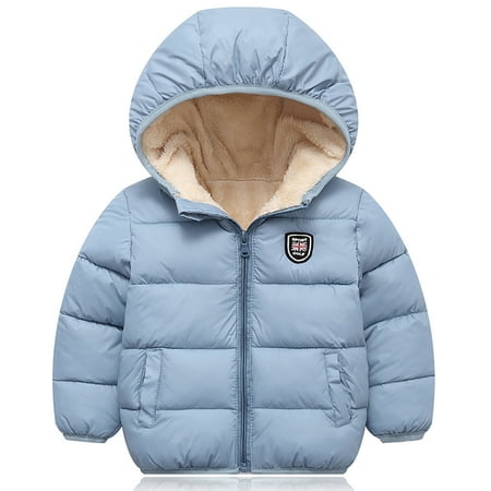 

SYNPOS Toddler Little Boy Girl Winter Thicken Puffer Hooded Jacket Down Coat 2-3T