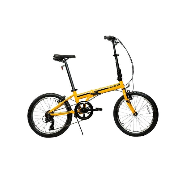 ZiZZO CAMPO 20" Wheel, 7-Speed Aluminum Alloy Folding Bike for all genders, Yellow