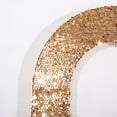 thumbnail image 6 of BalsaCircle 8 feet Gold Payette Sequin Double Sided Open Arch Fitted Backdrop Stand Cover Party Events Decorations, 6 of 8