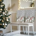 thumbnail image 3 of Christmas Snowman Chair Covers Set of 6 Red Snowman Xmas Trees Snowflakes Grey Chair Back Covers Stretch Removable Washable Slipcovers Protector for Dining Room Kitchen Party Decor, 3 of 5