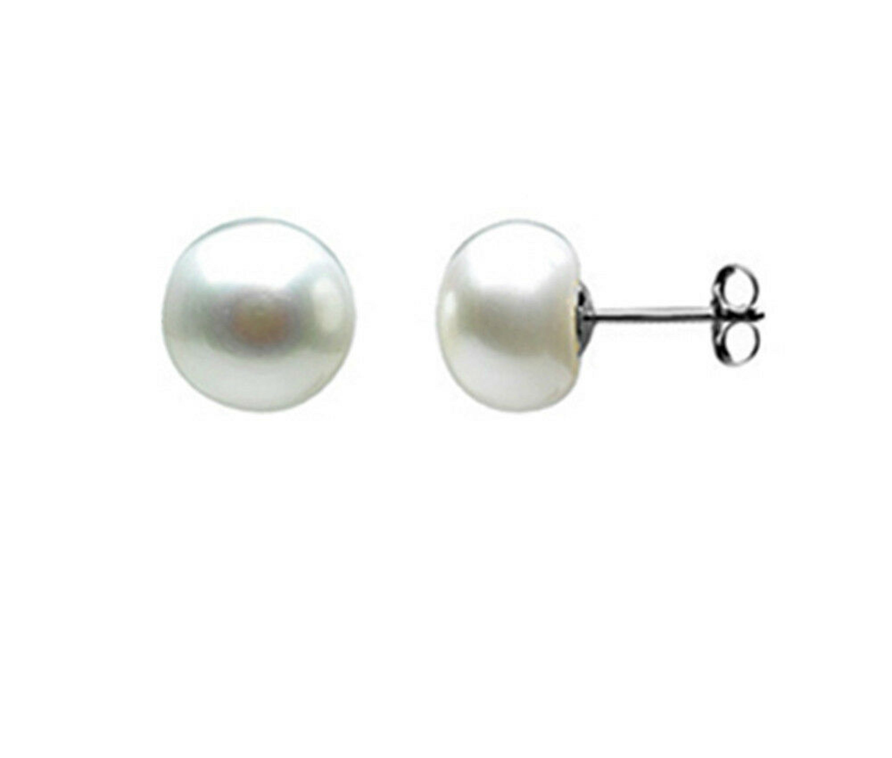 11mm Freshwater Pearl Stud Earrings in Sterling Silver
