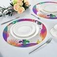 thumbnail image 6 of SKYSONIC Mardi Gras Round Placemats for Dining Table Non-Slip Heat-Resistant Polyester Table Mats Set of 1 Washable Table Mats for Kitchen Dining Table Decoration, 6 of 7