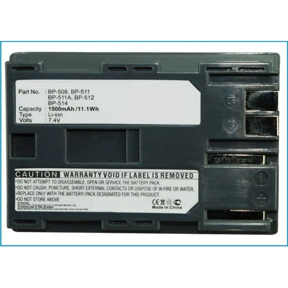 Batteries N Accessories BNA-WB-L8825 Digital Camera Battery - Li-ion, 7.4V, 1500mAh, Ultra High Capacity - Replacement for Canon BP-508 Battery