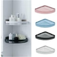 thumbnail image 2 of Shower Rack  Corner Shower Caddy Bathroom Shelves, Punch-Free Bathroom Corner Shelf, Bathroom Kitchen Organizer Holder, Metal Corner Shower Metal Shelf Holder Storage Rack/Black, 2 of 5
