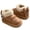 Brown, variant on Bow Closed Back Winter Slippers for Women Puffy Waterproof Platform Bootie Slippers Non Slip Thick Sole Indoor Outdoor Warm House Ankle Shoes
