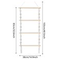 thumbnail image 3 of Hairpin Storage Rack Boho Style Classification Braided Hanging Tassel Space-saving Wood Hair Claw Clip Organizer Household Supply, 3 of 12