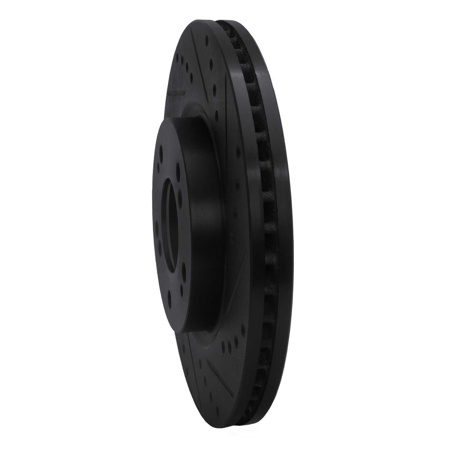 Dynamic Friction Company 633-72037R DFC Brake Rotor - Drilled And Slotted - Black