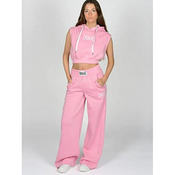 Everlast Womens Wide Leg Sweatpants, Pink, Large US 