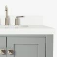 thumbnail image 5 of Ariel Cambridge 37 In. Right Offset Rectangle Sink Vanity With White Quartz Countertop In Grey, 5 of 10