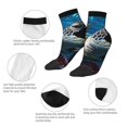 thumbnail image 3 of Bingfone Ocean Coral Turtle Design Patterned Men's Women's Casual Cotton Socks, 3 of 5